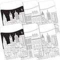 Barker Creek Color Me! Cityscapes Peel & Stick Library Pockets, Multi-Designs, 60/Set 3847